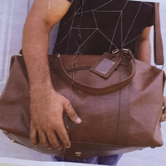 Unbranded Other - Genuine Brown Leather Travel Duffel Bag Unbranded
